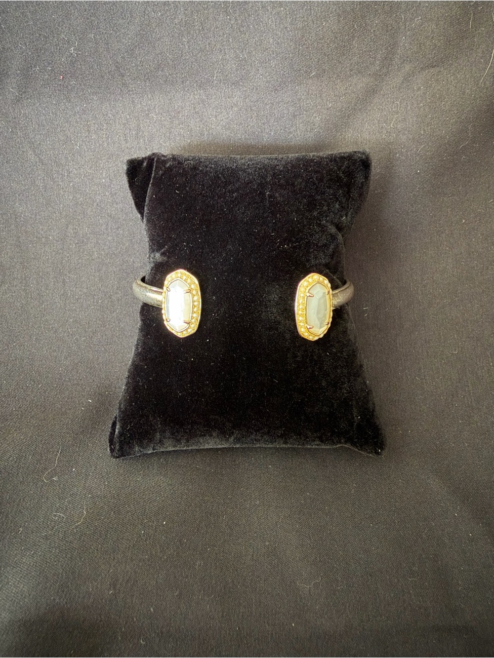 Kendra Scott Cuff Mother of Pearl Like and Faux Pearl Accents. Gold Tone.